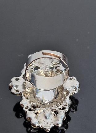 Кольцо перстень с кристаллами4 фото