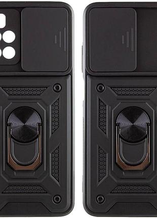 Чехол fiji camera defence для xiaomi redmi 10 бампер с защитой камеры и подставкой black