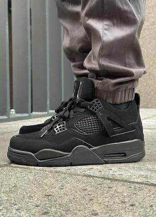 Мужские кроссовки nike air jordan 4 retro black cat3 фото