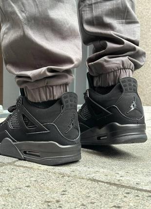 Мужские кроссовки nike air jordan 4 retro black cat4 фото