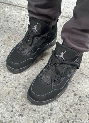 Мужские кроссовки nike air jordan 4 retro black cat8 фото