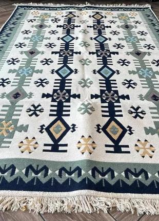 Турецький двосторонній безворсовий килим з бавовни, розмір 80x1508 фото