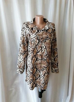 Сорочка блуза подовжена print python ідеально підійде для пляжу як накидка на купальник
