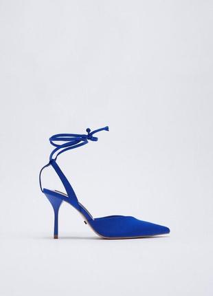 Туфли zara в синем электрике цвета