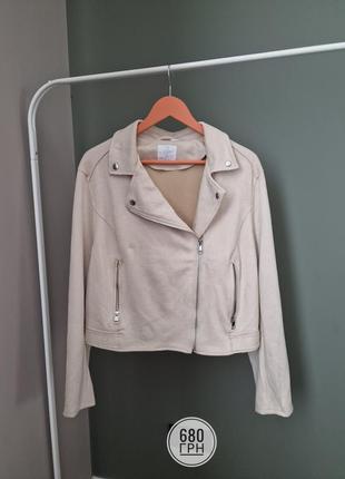Косуха бежева жіноча еко замш primark