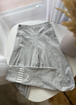 Сірі спортивні бавовняні лосини puma