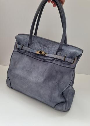 Кожаная сумка, сумка тоут, сумка hermes,