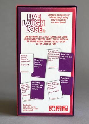 Гра англійською для вечірок live laugh lose.5 фото