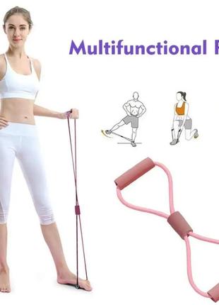 Эспандер для фитнеса fitness тренировок похудения спорта йоги восьмерка для мужчин женщин