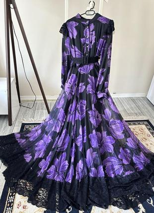 Шикарное шифоновое платье в пол