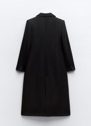 Новое макси длинное шерстяное пальто зара