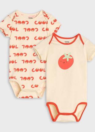 Боді короткий рукав 9-12 міс помідор sinsay