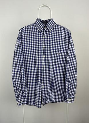 Рубашка в клетку с длинным рукавом gant made in portugal