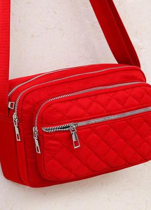 Женская сумка кросс-боди красная