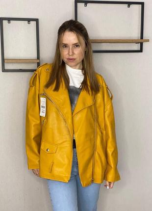 Жіноча жовта косуха, подовжена куртка s,m,l,xl