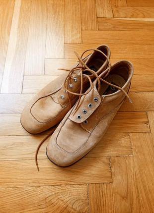 Кожаные туфли коричневые оксфорды1 фото