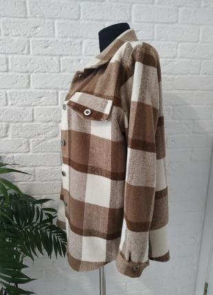 Кашемировая рубашка кардиган в клетку норма италия
