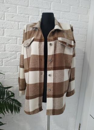 Кашемировая рубашка кардиган в клетку норма италия