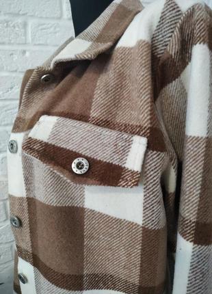 Кашемировая рубашка кардиган в клетку норма италия