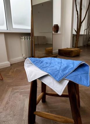 Пеленка многоразовая для животных l 60х60 см blue