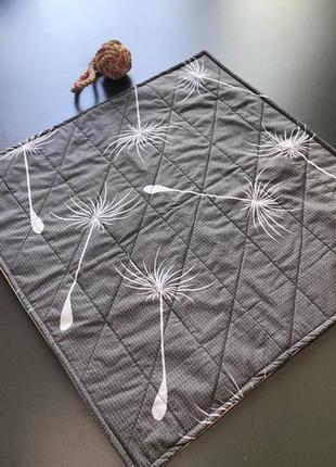 Пеленка многоразовая для животных l 60х60 см одуванчик серый