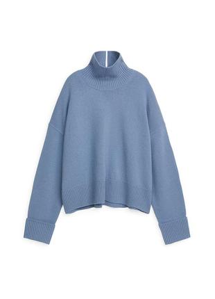 Arket high neck wool sweater шерстяной свитер с высокой горловиной