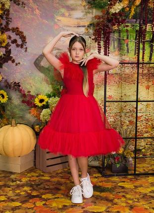 Детские праздничные платья красного цвета