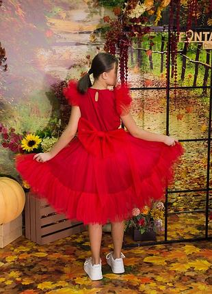 Детские праздничные платья красного цвета