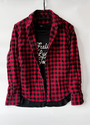 Сорочка в клітинку + футболка colin’s