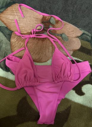 Купальник ярко розовый