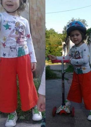 Стильные брюки кюлоты для девочки evgakids 3-5 лет9 фото