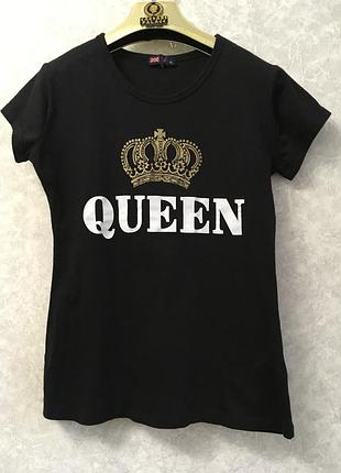 + 14,5%черная футболка queen королева