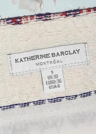 🎁1+1=3 шикарная бежевая короткая юбка в принт katherine barclay, размер 44 - 464 фото