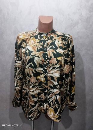 Ефектна віскозна блузка в принт відомого шведського бренду h&m.2 фото