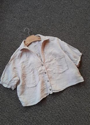 Сорочка льон zara 6