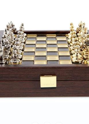 Шахматы manopoulos византийская империя,20х20 см, коричневые (088-1601sk)