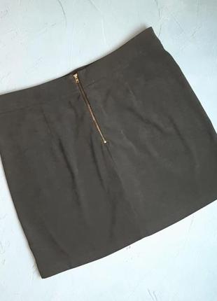 🌿1+1=3 шикарная короткая юбка с карманами на шнуровке missguided, размер 50 - 523 фото