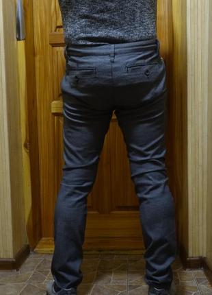 Щільні м'які меланжеві бавовняні штани-чиноси tom tailor denim германія 31/323 фото