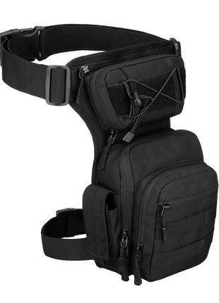 Cумка тактична набедрена (на стегно) edc protector plus k318 black