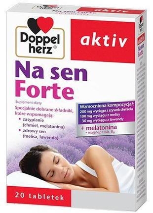 Doppelherz aktiv препарат для сна forte – таблетки для быстрого засыпания и спокойного сна, допегерц, 20 шт