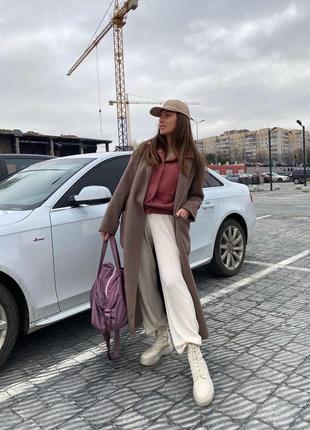 Zara oversized пальто шерсть