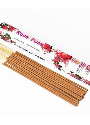 Ayurvedic rose (шестигранник) троянда, ароматичні палички, олійні пахощі