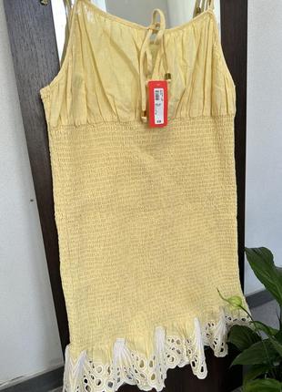 Котоновий сарафан, плаття з прошви на брителях river island8 фото