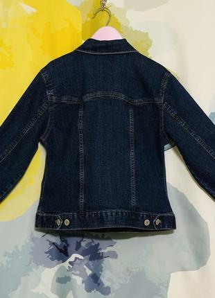 Оригинальная девча джинсовая куртка gap kids темно-синего цвета 12-14 лет
