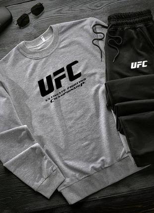 Свитшот ufc + спортивные штаны, спортивный черный костюм премиум качества
