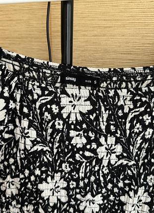 Платье миди цветочный принт