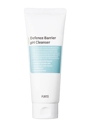 Мягкий очищающий гель purito defence barrier ph cleanser, 150 мл1 фото
