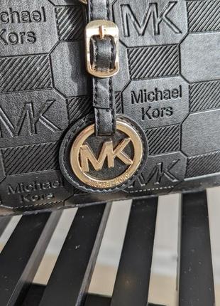 Сумка женская майкл корс шопер черный принт michael kors шоппер