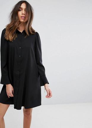 Чорна сукня сорочка asos uk 14