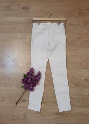 Белые брюки, скинни h&m xs